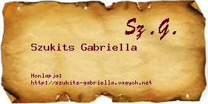 Szukits Gabriella névjegykártya